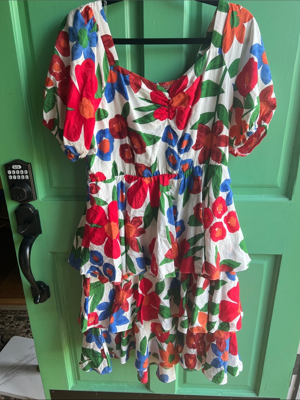 Hailey & Co. Tiered Midi Dress Floral Print 🌺 size large